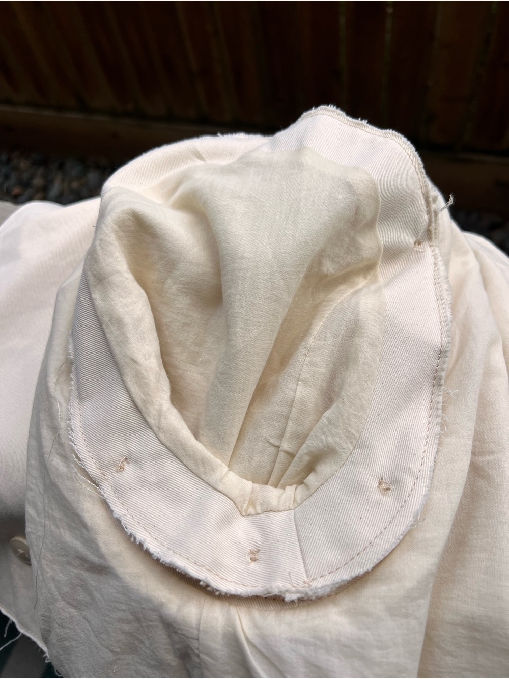 Zara XS S Cropped Denim Trench Jacket Ivory Raw Hem Belted Cotton Utility Blazer - Picture 9 of 16